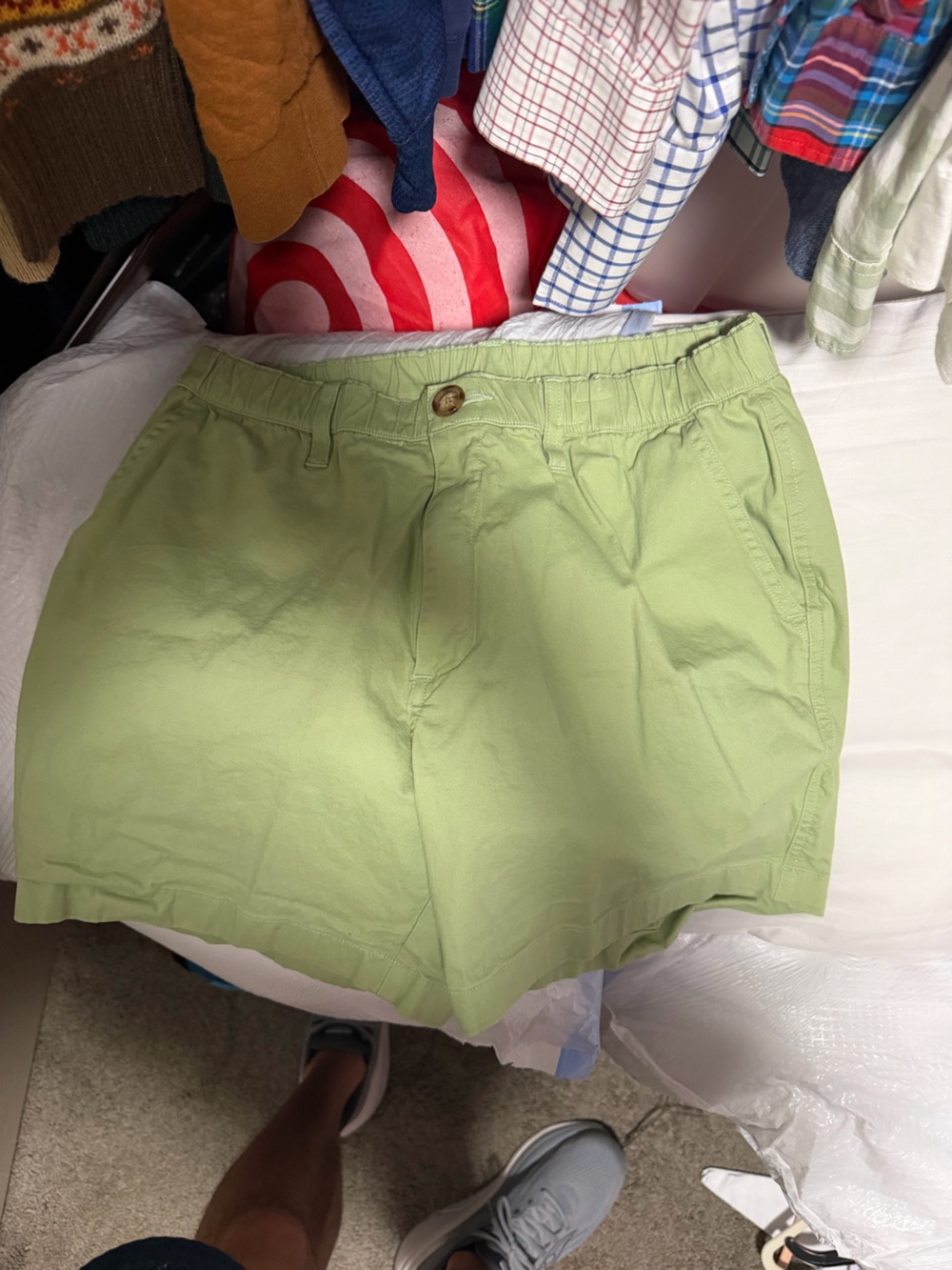 chubbies Light Green Men's Casual Elastic Waist Shorts